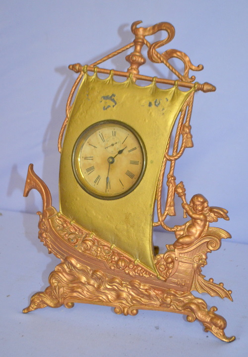 Antique Ansonia Novelty No. 803 Ship Clock