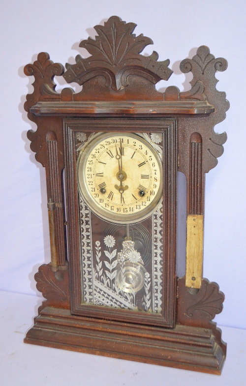 Antique Ansonia Calendar Kitchen Clock with Barometer