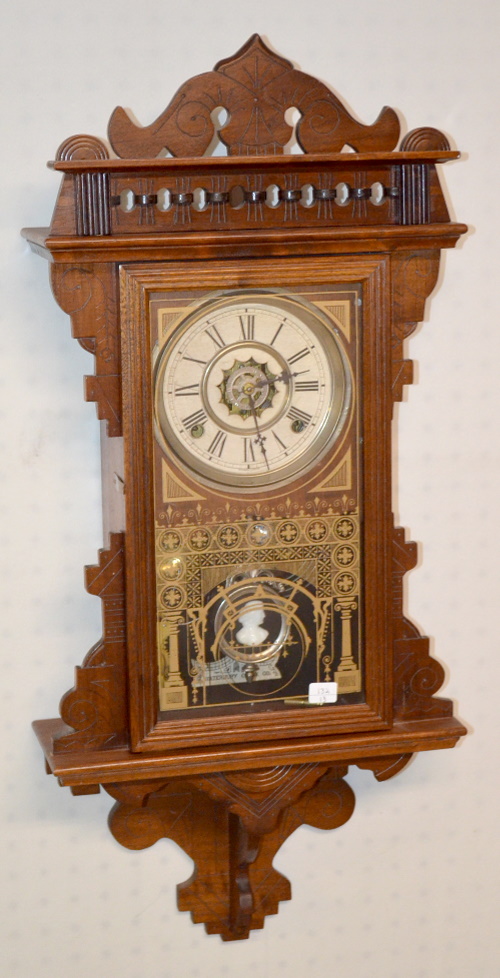 Antique Waterbury Hamilton Kitchen Wall Clock