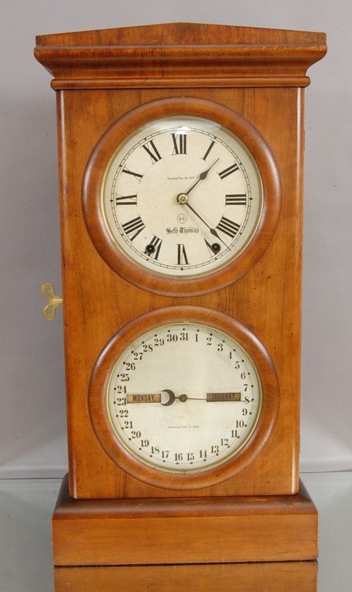 Antique Seth Thomas Parlor No. 3 Double Dial Calendar Clock Price Guide