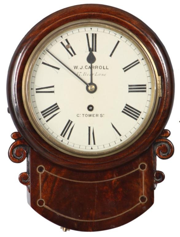 English Fusee Wall Clock