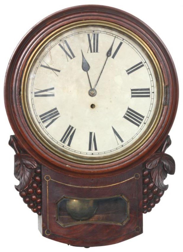 Antique English Double Fusee Oak Tavern
