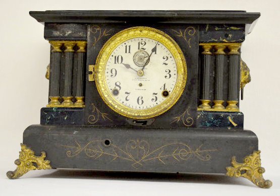 Seth Thomas “Tyro” Black Mantel Clock