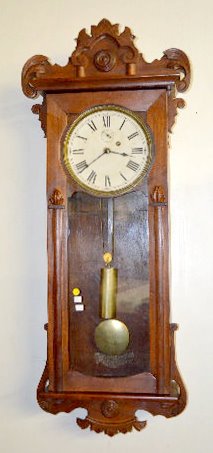 New Haven “Grecian” 1 Wt. Wall Regulator Clock