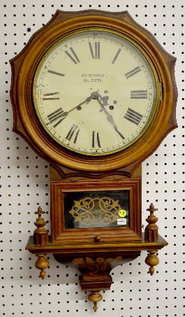 Anglo-American Inlaid Wall Clock