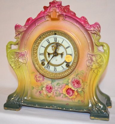 Ansonia Royal Bonn La Chartres China Clock