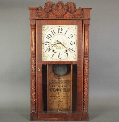 Antique Boardman & Wells T & S Steeple Clock-ClockPrices.Com