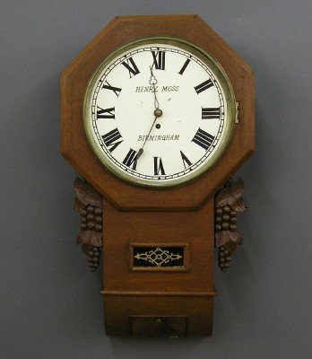 English Fusee wall clock