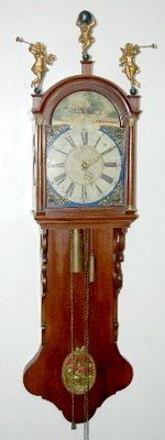 Antique Dutch Hood Weight Wall Clock