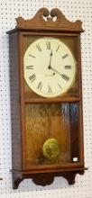 Antique Seth Thomas Oak Store Regulator Wall Clock