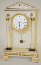 Antique French Marble Portico Clock, TO