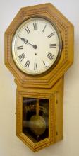 Antique Gilbert “Consort” Long Drop Oak Clock