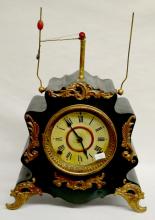 Antique Seth Thomas Metal Case Clock with Flying Ball