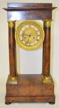 Antique French Empire Column Clock