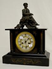 Antique Waterbury “Palmetto” Statue Clock