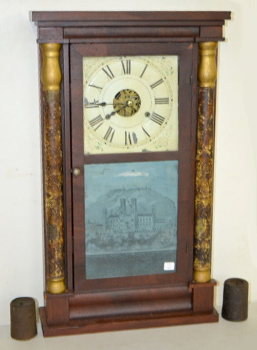 Antique Seth Thomas Split Column Weight Driven Shelf Clock