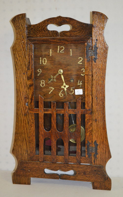 Antique New Haven Mission Oak Mantel Clock