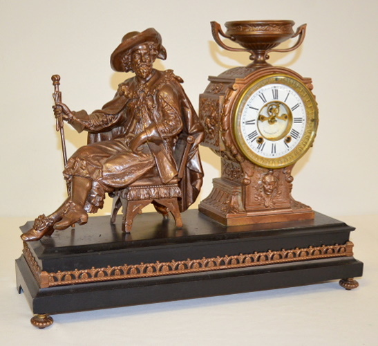 Antique New Haven Statue Clock, “Rubens”