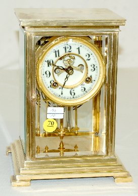 Waterbury Brass Crystal Regulator Clock
