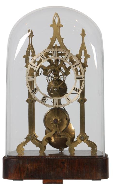 English Fusee Skeleton Clock