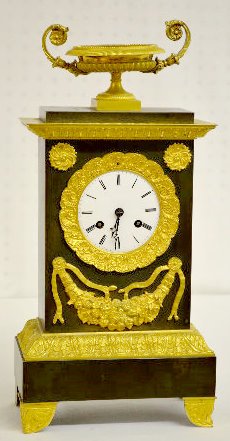 Bronze & Gilt Silk String Clock, Pons 1827