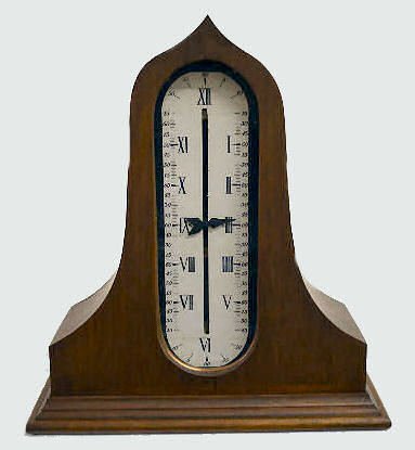 Chain Driven Shelf Clock w/Vertical Dial