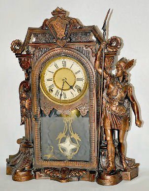 Kroeber “Sentinel V.P.” Metal Statue Clock