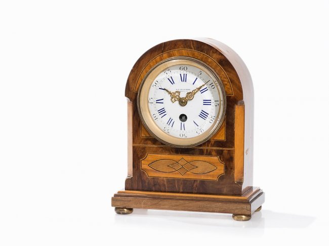 H.W. Bedford Mantel Clock, French Movement, 19th C.