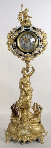 Japy Freres Lady & Cherub Figural Stem Clock