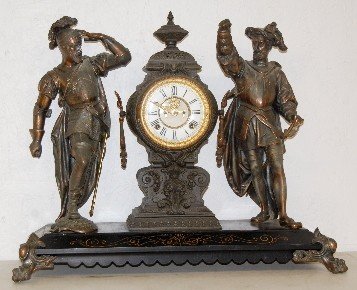 Antique Ansonia “Pizarro & Cortez” Statue Clock