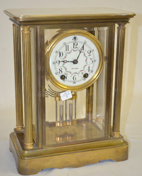 Antique Seth Thomas Crystal Regulator Shelf Clock