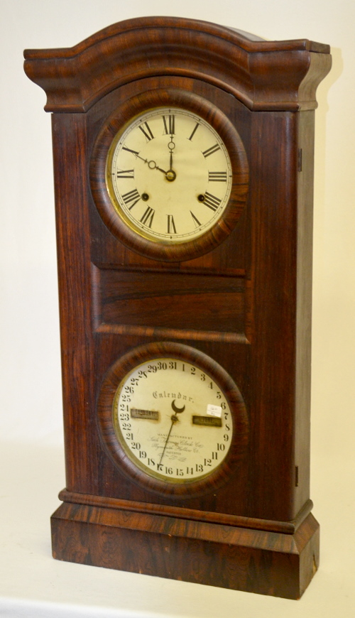 Antique Seth Thomas Parlor No. 3 Double Dial Calendar Clock