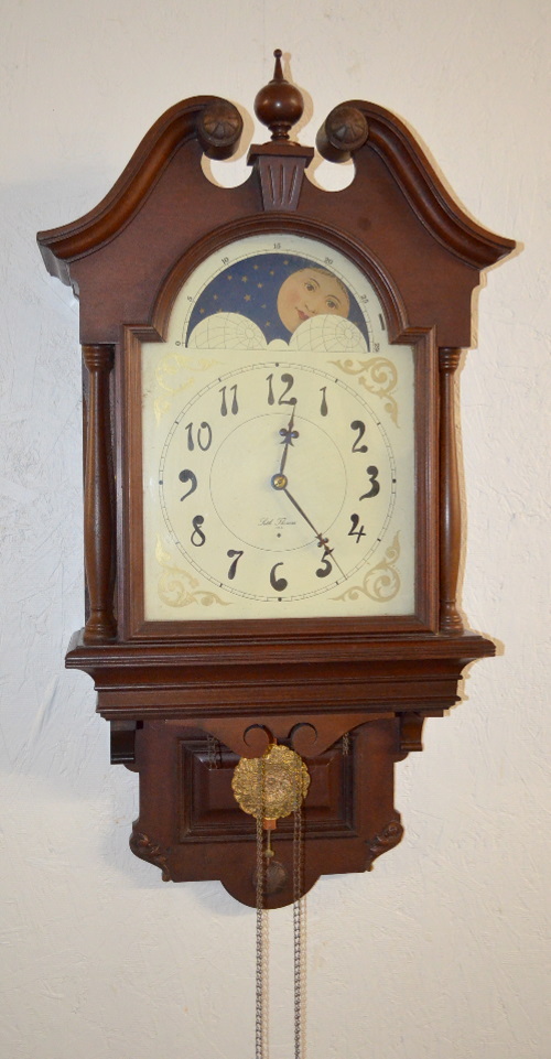 Antique Seth Thomas “Lunar” Chain Driven Wall Clock