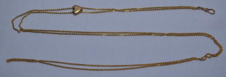 Antique 14K Ladies Slide Chain for a Pendant Watch