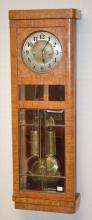 Antique 2 Weight Beveled Glass Vienna Regulator Clock