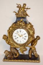 Antique French Bronze Pons Mermaid & Merman Statue Clock