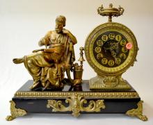 Antique Ansonia Statue Clock, “Philosopher”