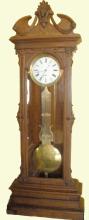 Welch Walnut Pin Wheel Standing Regulator Clock