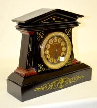 Antique Ansonia Enameled Iron Case “Angelo” Shelf Clock