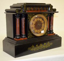 Antique Ansonia Enameled Iron Case “Madras” Shelf Clock