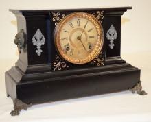 Antique Ansonia Iron Case Clock, “Chester”