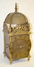 Antique English Lantern Clock, Unsigned, Circa 1700