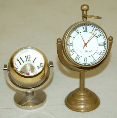 2 Paperweight Novelty Clocks