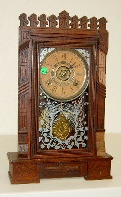 Gilbert India Walnut Kitchen Clock w/ Alarm