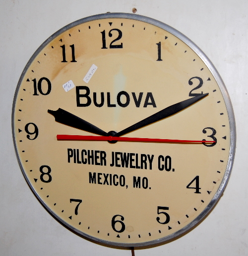 Electric Lighted “Bulova” Advertising Clock