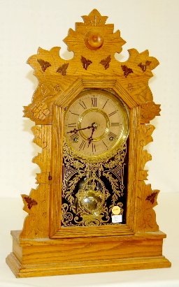 Wm. Gilbert Oak “Dove” Kitchen Clock, 8 Day T&S