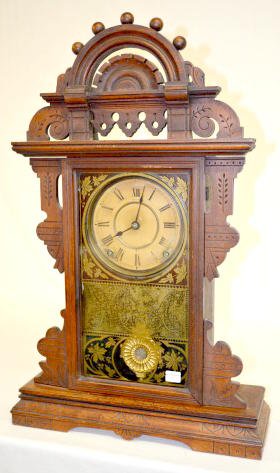 Antique Walnut “Eclipse” Kitchen Clock