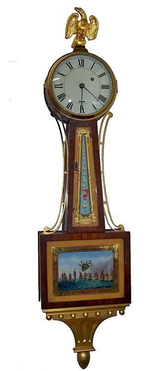 Weight Drive Antique Presentation Banjo Clock