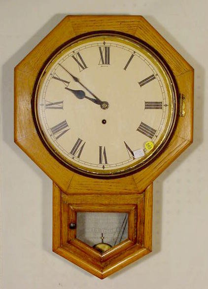 Seth Thomas Oak Octagon Drop Office Clock