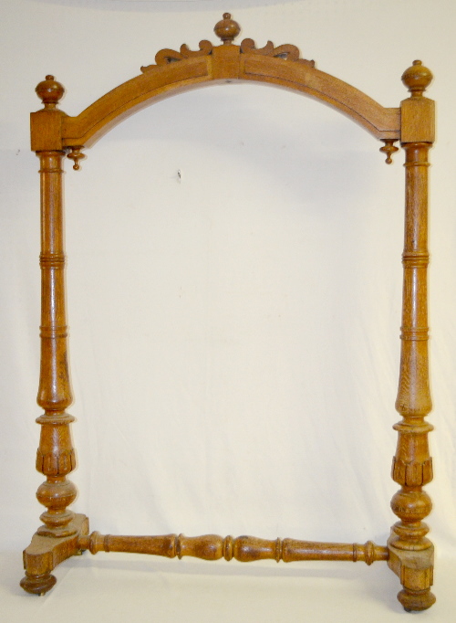 Antique Carved Oak Gong Frame